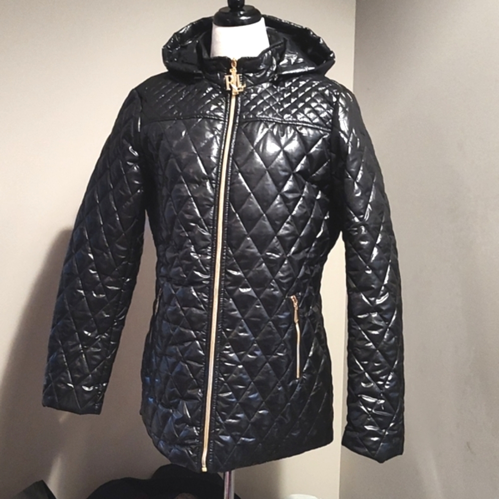 White Mark Winter Collection Lauren for Ralph Lauren Black Puffer Jacket Sz XL
